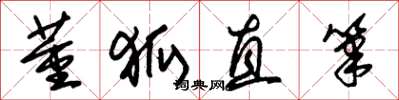 朱錫榮董狐直筆草書怎么寫