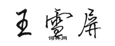 駱恆光王雪屏行書個性簽名怎么寫