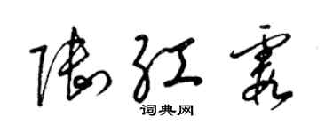 梁錦英陸紅霞草書個性簽名怎么寫