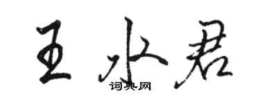 駱恆光王水君行書個性簽名怎么寫