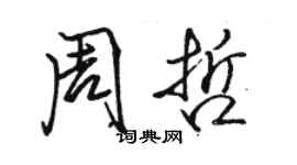 駱恆光周哲行書個性簽名怎么寫