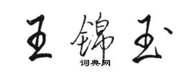 駱恆光王錦玉行書個性簽名怎么寫