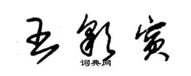 朱錫榮王彩賓草書個性簽名怎么寫