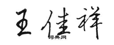 駱恆光王佳祥行書個性簽名怎么寫