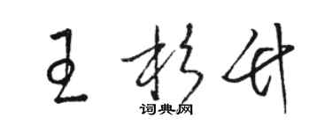 駱恆光王杉竹草書個性簽名怎么寫