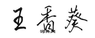 駱恆光王香葵行書個性簽名怎么寫