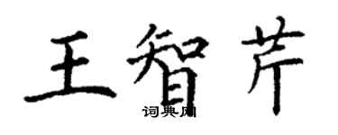 丁謙王智芹楷書個性簽名怎么寫