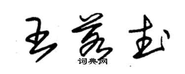 朱錫榮王若武草書個性簽名怎么寫