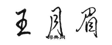 駱恆光王月眉行書個性簽名怎么寫