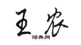 駱恆光王農行書個性簽名怎么寫