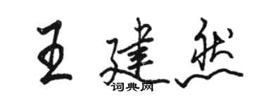駱恆光王建然行書個性簽名怎么寫