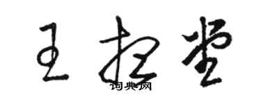 駱恆光王想堂草書個性簽名怎么寫