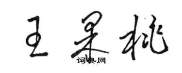 駱恆光王果桃草書個性簽名怎么寫