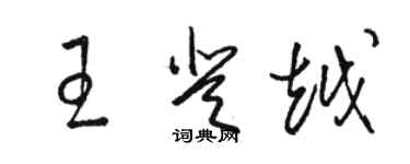 駱恆光王登越草書個性簽名怎么寫