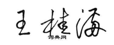 駱恆光王桂滿草書個性簽名怎么寫