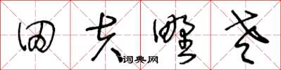 王冬齡田夫野老草書怎么寫