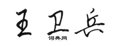 駱恆光王衛兵行書個性簽名怎么寫