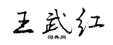 曾慶福王武紅行書個性簽名怎么寫