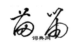 駱恆光苗笛草書個性簽名怎么寫