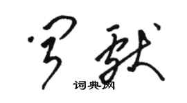 駱恆光聞獻草書個性簽名怎么寫