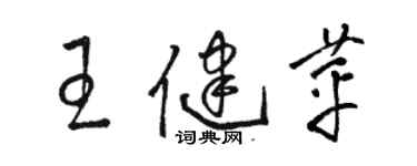 駱恆光王健苹草書個性簽名怎么寫