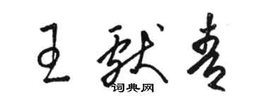 駱恆光王獻青草書個性簽名怎么寫