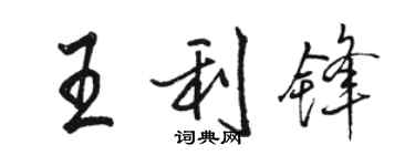 駱恆光王利鋒行書個性簽名怎么寫