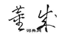 駱恆光董成草書個性簽名怎么寫