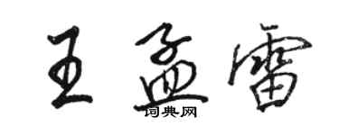 駱恆光王孟雷行書個性簽名怎么寫