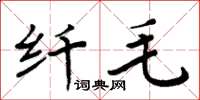 周炳元纖毛楷書怎么寫