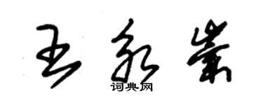 朱錫榮王永崇草書個性簽名怎么寫