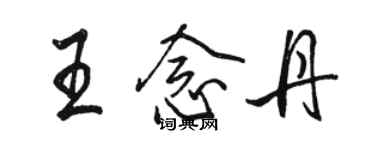 駱恆光王念丹行書個性簽名怎么寫