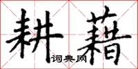 丁謙耕藉楷書怎么寫