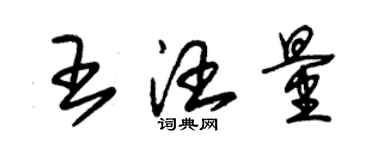 朱錫榮王汪量草書個性簽名怎么寫