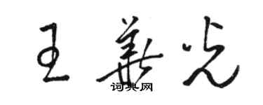 駱恆光王華光草書個性簽名怎么寫