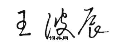 駱恆光王波辰草書個性簽名怎么寫