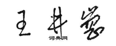 駱恆光王井崗草書個性簽名怎么寫