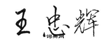 駱恆光王忠輝行書個性簽名怎么寫