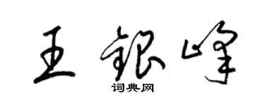 梁錦英王銀峰草書個性簽名怎么寫