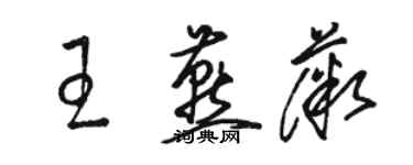 駱恆光王燕薇草書個性簽名怎么寫