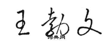 駱恆光王勃文草書個性簽名怎么寫