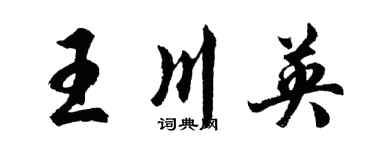 胡問遂王川英行書個性簽名怎么寫