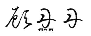 駱恆光顧丹丹草書個性簽名怎么寫