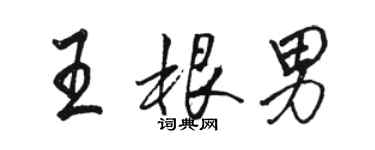 駱恆光王根男行書個性簽名怎么寫