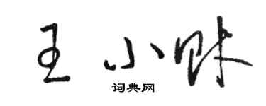 駱恆光王小財草書個性簽名怎么寫