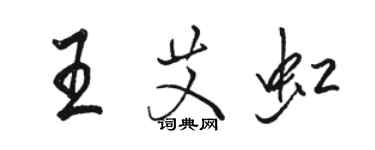 駱恆光王艾虹行書個性簽名怎么寫