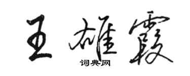 駱恆光王雄霞行書個性簽名怎么寫
