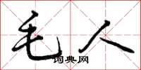 曾慶福毛人草書怎么寫