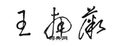 駱恆光王南薇草書個性簽名怎么寫