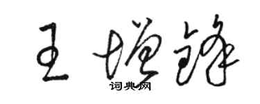 駱恆光王增鋒草書個性簽名怎么寫